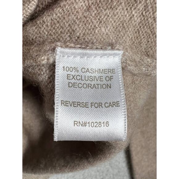 Garnet Hill Women's Brown Button Down Cashmere Sweater Size Medium - Picture 8 of 8